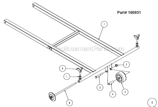 Page U Diagram and Parts List for MK-4024HY  MK Diamond Concrete Saw